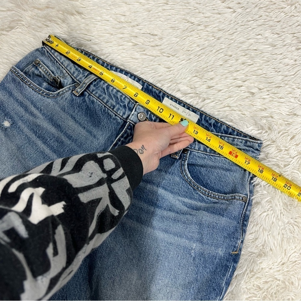 Anthropologie Pilcro and the Letterpress fringe hem cropped denim jeans size 31 - Picture 8 of 14